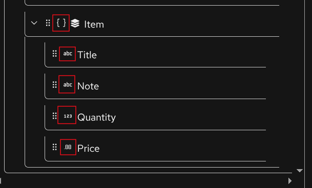 Datamapper: Icons highlighted
